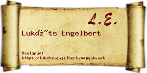 Lukáts Engelbert névjegykártya